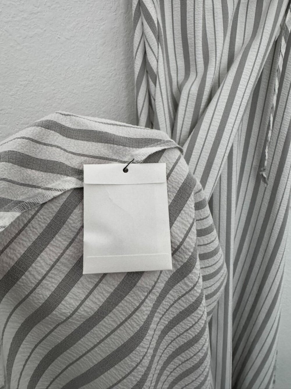 NWT Calvin Klein Striped Sleeveless Faux Wrap Seersucker-like Maxi Dress - Picture 9 of 9